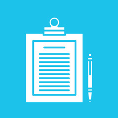 Obraz premium Checklist line icon. Clipboard with checkmarks.