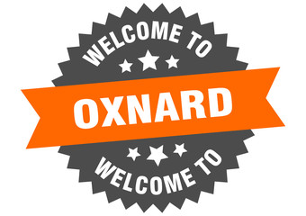 Oxnard sign. welcome to Oxnard orange sticker