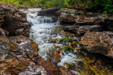 Fototapeta premium The rainbow river or five colors river is in Colombia one of the most beautiful nature places, is called Crystal Canyon