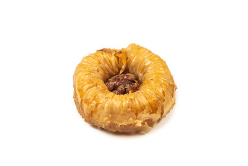 Tasty baklava isolated on white background.