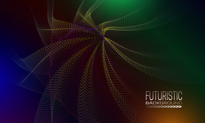 Futuristic background design with space multithread abstraction. Techno style banner template.