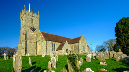 Fototapeta na wymiar The church of all Saints in Godshill, Ise of Wight