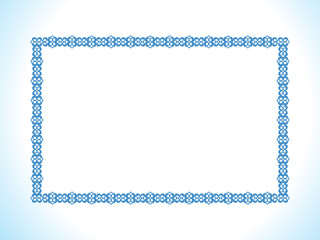 abstract artistic creative blue floral border