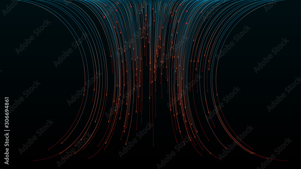 Poster data connection speed lines technology