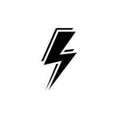 Vector lightning icon on a white background.