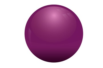 purple ball isolated on white background