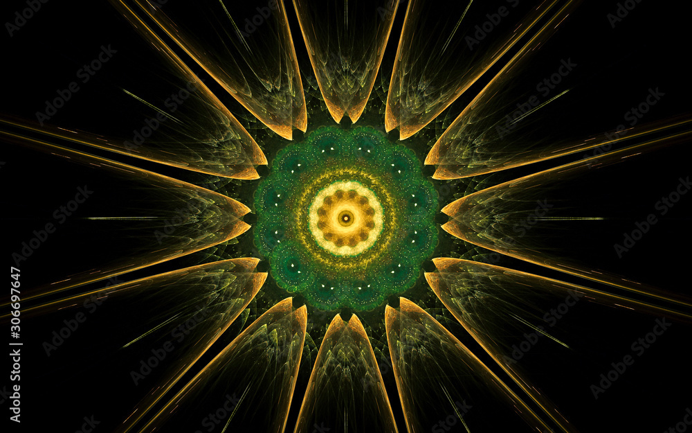 Fototapete digital generated image in the form of abstract geometric shapes of various shades and colors for us