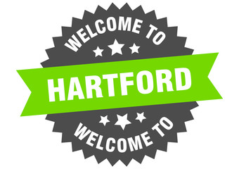 Hartford sign. welcome to Hartford green sticker