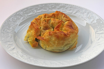 Turkish pastry with spinach and cheese