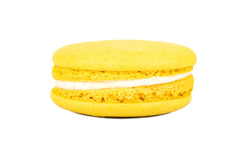 Lemon macaroon isolated