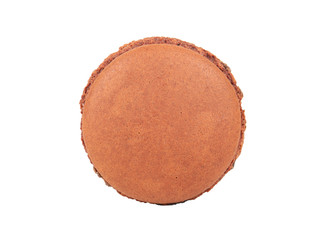 Chocolate macaroon isolated