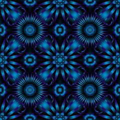 Seamless endless repeating multicolored bright ornament of different colors	