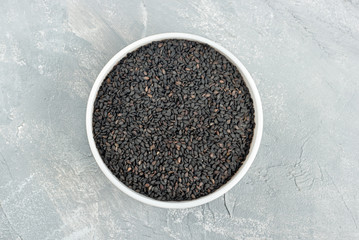 Black sesame in bowl