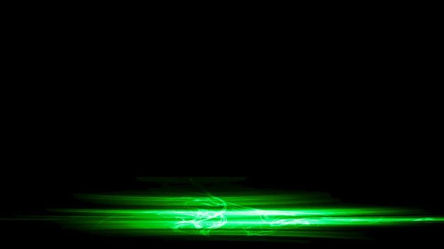 Green horizontal lines shifting and rotating - seamlessly looping lower third with alpha channel included.