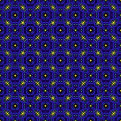 Seamless endless repeating multicolored bright ornament of blue shades