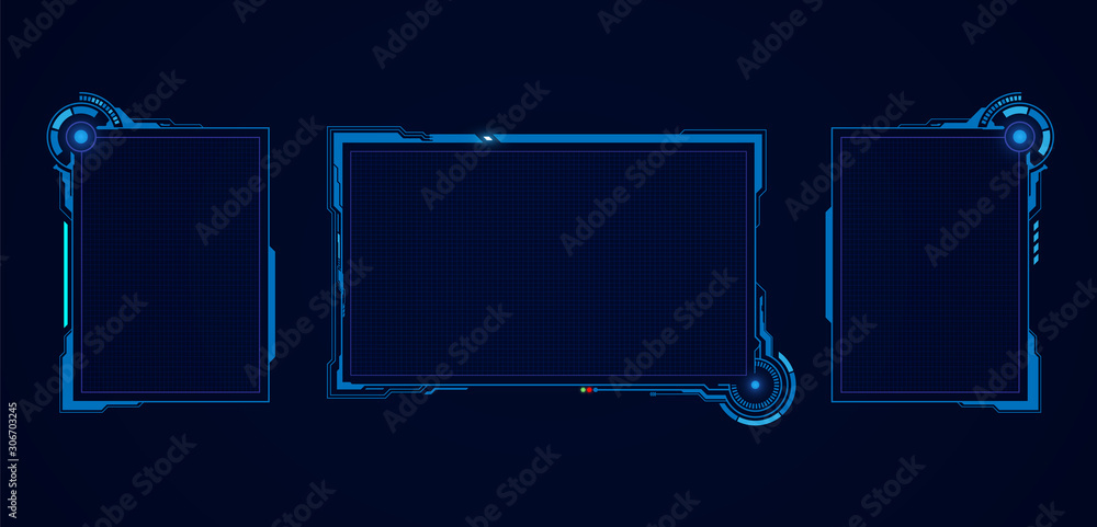 Poster abstract hud ui gui future futuristic screen system virtual design