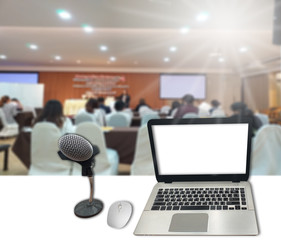 Blur of business Conference and Presentation in the conference Speaker giving a talk in conference...