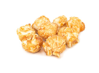 Caramel popcorn isolated