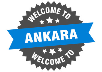 Ankara sign. welcome to Ankara blue sticker