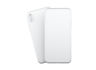  New realistic mobile phone smartphone mockup with blank screen.