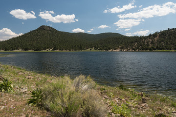 Fototapeta na wymiar Quemado lake shoreline, New Mexico.