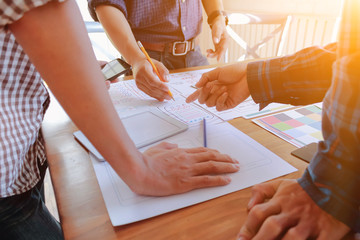 Soft Focus,A team of UI / UX web designers are working together to develop a mobile responsive website with UI UX Front End Designer Previewing.