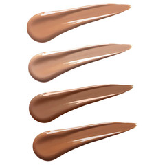 Cosmetic Foundation of different skin tones. Isolate for catalog and magazine design. Makeup base.