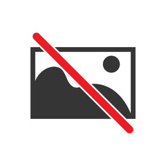 No image vector icon. No photo sign isolated