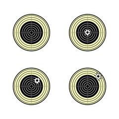 vector of Traditional Air Rifle target eps format