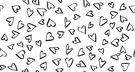 Fototapeta na wymiar Hand drawn grunge hearts. Vector collections. Valentine's day. Vector illustration of red hearts.