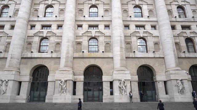 Italy - Milan - Piazza Affari - Borsa - bussines square