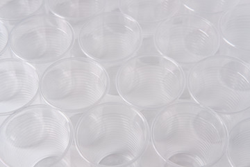 Non-compostable plastic cups