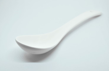 melamine spoon arranging on white background