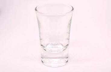 glass shot arranging on white background