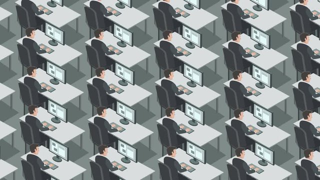 Business Clones Work at the Computer Futuristic Situation