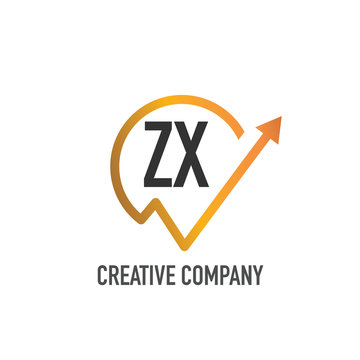 Initial Letter zx Real Estate Logo Design Template. Creative House Logo Collection