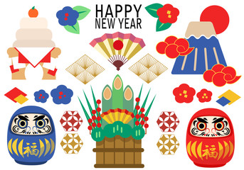 お正月イラスト素材セット