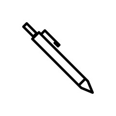 ballpoint outline icon. vector illustration. Isolated on white background.