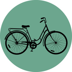 Fototapeta premium Bicycle icon on white background