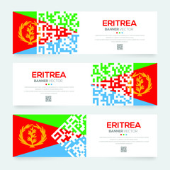 Banner Flag of Eritrea ,Vector illustration