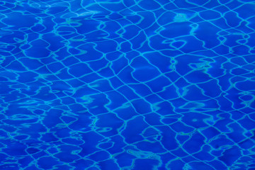 Fototapeta na wymiar Blue swimming pool water ripple background.