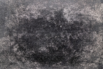 Naklejka premium Grunge white color chalk texture on blank blackboard background with copy space