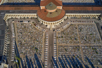  Aerial view of Cemetery in Italy