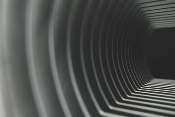 Beautiful abstract gray tunnel and black end background.