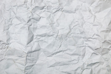 texture of crumpled white paper top view