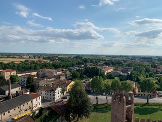 Fototapeta premium Montagnana, città medievale , vista dall'alto