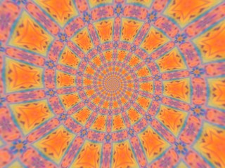 Colorful digital graphic kaleidoscope symmetry mandala style in laser light sunray trial pattern, Tie Dye , spiderweb art abstract background for art projects, banner, business,   card, 3D, template