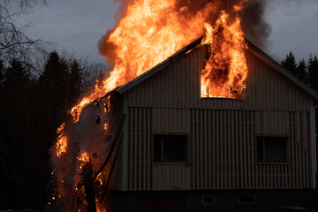 Burning house