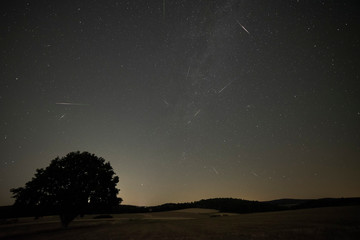 Obraz na płótnie Canvas Sternschnuppe / Meteor, Perseids | Shooting star / Meteoroid, Perseiden