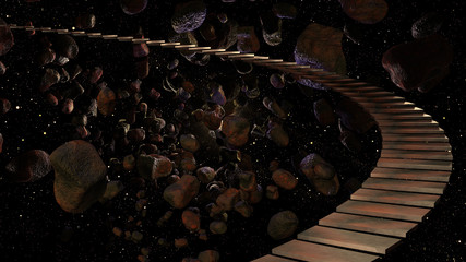 Stairway to cosmos 3d rendering